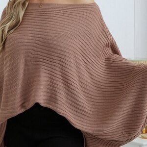 Chic Tan Women's Poncho Top